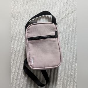 BRIXLEY convertible purse 2 straps Light grey/purple  COLOR PERRY